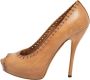 Gucci Vintage Pre-owned Leather heels Brown Dames - Thumbnail 1