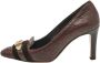 Gucci Vintage Pre-owned Leather heels Brown Dames - Thumbnail 1