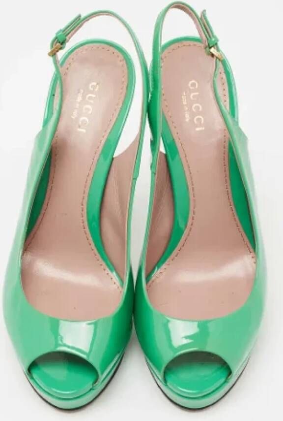 Gucci Vintage Pre-owned Leather heels Green Dames