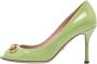 Gucci Vintage Pre-owned Leather heels Green Dames - Thumbnail 1