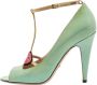 Gucci Vintage Pre-owned Leather heels Green Dames - Thumbnail 1