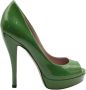 Gucci Vintage Pre-owned Leather heels Green Dames - Thumbnail 1