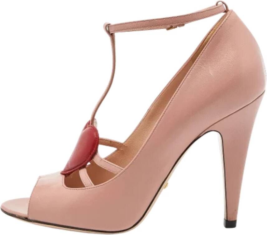 Gucci Vintage Pre-owned Leather heels Pink Dames