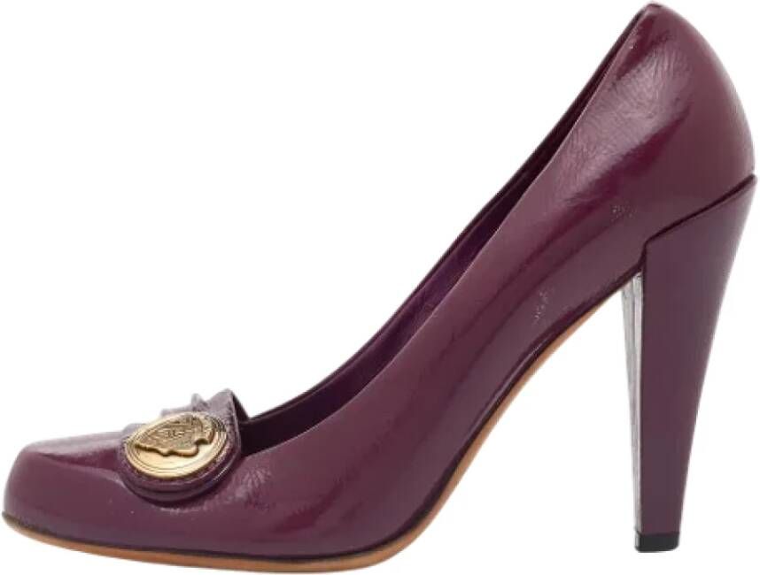 Gucci Vintage Pre-owned Leather heels Purple Dames