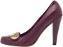Gucci Vintage Pre-owned Leather heels Purple Dames - Thumbnail 1