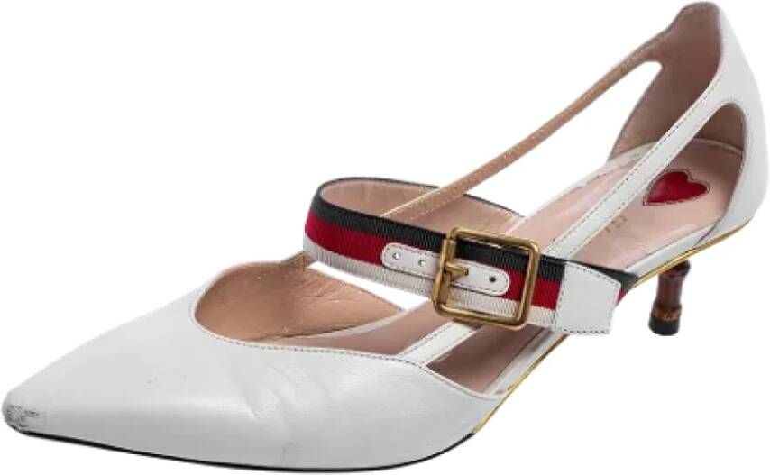 Gucci Vintage Pre-owned Leather heels White Dames