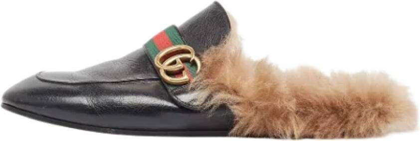 Gucci Vintage Pre-owned Leather mules Black Heren