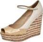 Gucci Vintage Pre-owned Leather sandals Beige Dames - Thumbnail 1