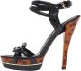 Gucci Vintage Pre-owned Leather sandals Black Dames - Thumbnail 1
