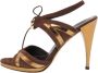 Gucci Vintage Pre-owned Leather sandals Brown Dames - Thumbnail 1