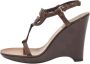 Gucci Vintage Pre-owned Leather sandals Brown Dames - Thumbnail 1