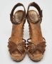Gucci Vintage Pre-owned Leather sandals Brown Dames - Thumbnail 1
