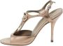 Gucci Vintage Pre-owned Leather sandals Gray Dames - Thumbnail 1