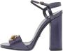 Gucci Vintage Pre-owned Leather sandals Gray Dames - Thumbnail 1