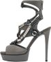 Gucci Vintage Pre-owned Leather sandals Gray Dames - Thumbnail 1