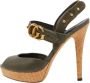 Gucci Vintage Pre-owned Leather sandals Green Dames - Thumbnail 1