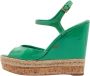Gucci Vintage Pre-owned Leather sandals Green Dames - Thumbnail 1