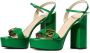 Gucci Vintage Pre-owned Leather sandals Green Dames - Thumbnail 1