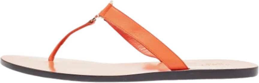 Gucci Vintage Pre-owned Leather sandals Orange Dames