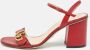 Gucci Vintage Pre-owned Leather sandals Red Dames - Thumbnail 1