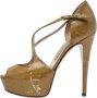 Gucci Vintage Pre-owned Leather sandals Yellow Dames - Thumbnail 1