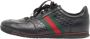 Gucci Vintage Pre-owned Leather sneakers Black Dames - Thumbnail 1