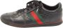 Gucci Vintage Pre-owned Leather sneakers Black Dames - Thumbnail 1