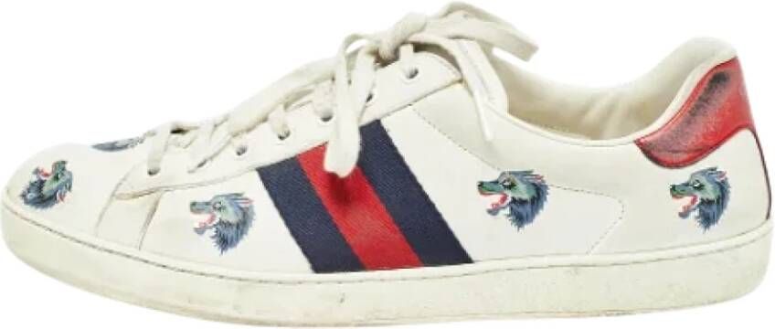 Gucci Vintage Pre-owned Leather sneakers Multicolor Heren
