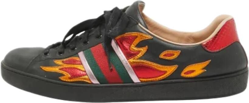 Gucci Vintage Pre-owned Leather sneakers Multicolor Heren