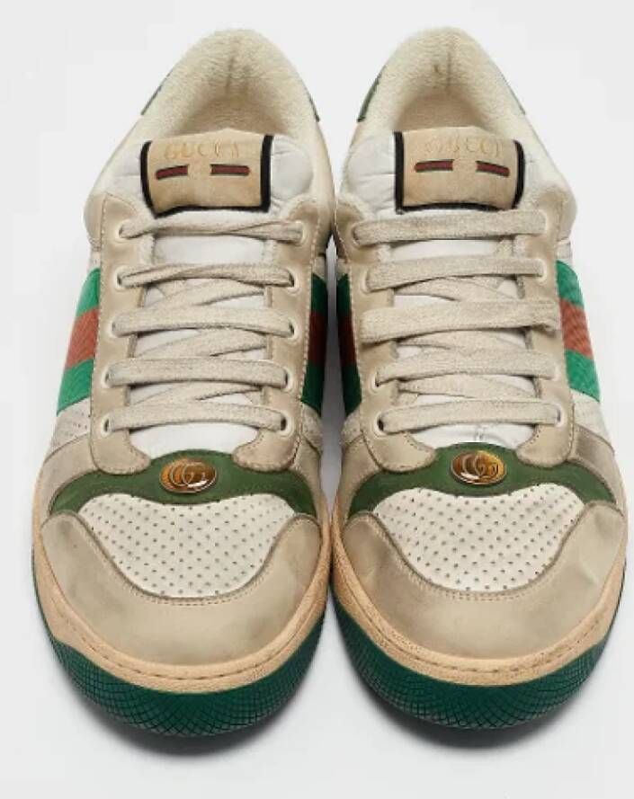 Gucci Vintage Pre-owned Leather sneakers Multicolor Heren