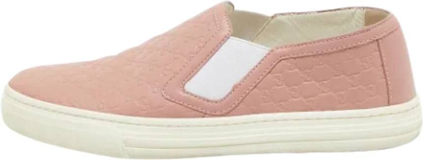 Gucci Vintage Pre-owned Leather sneakers Pink Dames