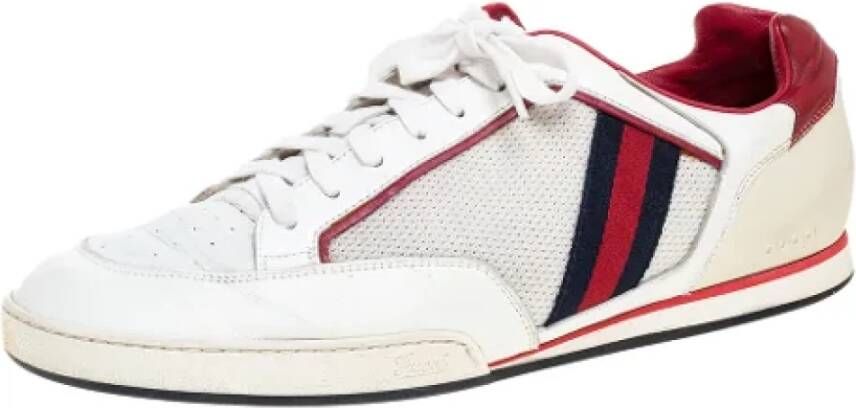 Gucci Vintage Pre-owned Leather sneakers White Dames