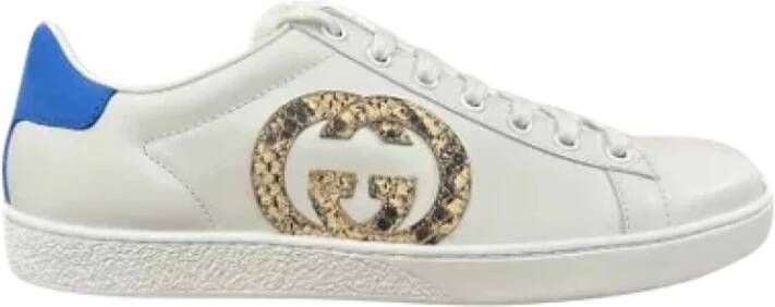 Gucci Vintage Pre-owned Leather sneakers White Dames