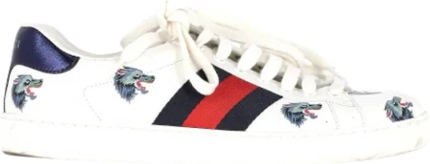 Gucci Vintage Pre-owned Leather sneakers White Heren