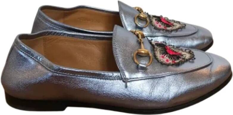 Gucci Vintage Pre-owned Platte schoenen Blue Dames