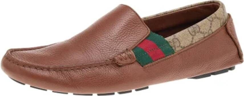 Gucci Vintage Pre-owned Platte schoenen Brown Dames