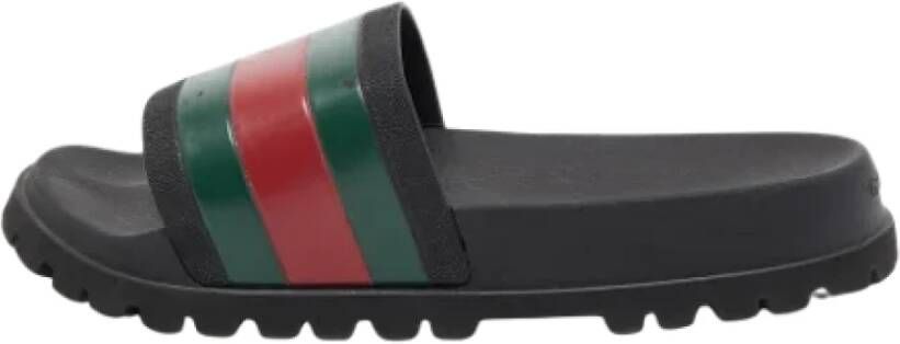 Gucci Vintage Pre-owned Rubber sandals Black Dames