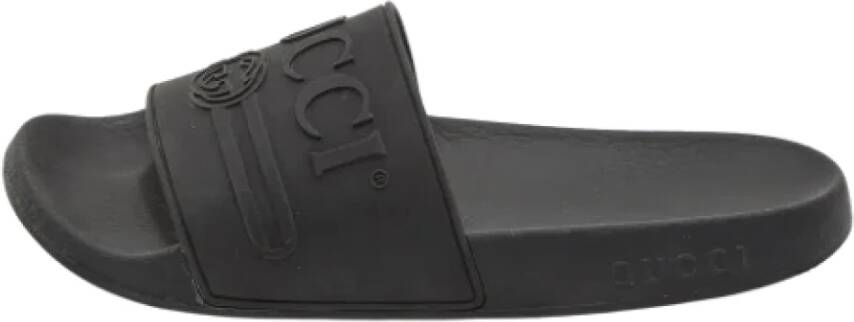 Gucci Vintage Pre-owned Rubber sandals Black Dames