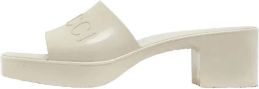 Gucci Vintage Pre-owned Rubber sandals White Dames