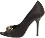 Gucci Vintage Pre-owned Satin heels Black Dames - Thumbnail 1