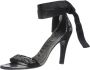 Gucci Vintage Pre-owned Satin sandals Black Dames - Thumbnail 1