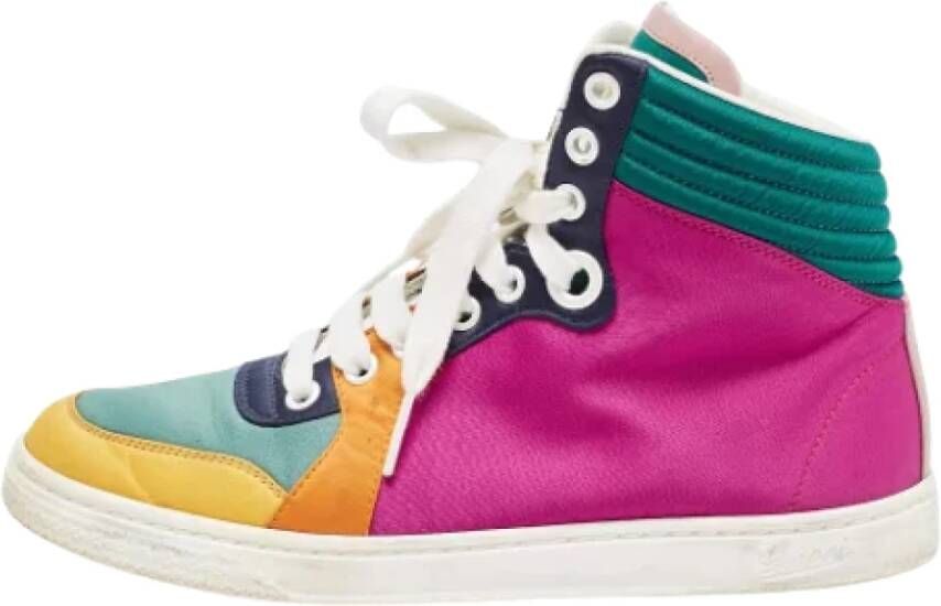Gucci Vintage Pre-owned Satin sneakers Multicolor Dames