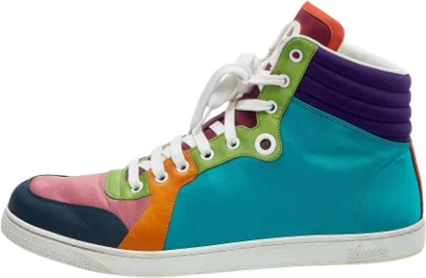 Gucci Vintage Pre-owned Satin sneakers Multicolor Dames