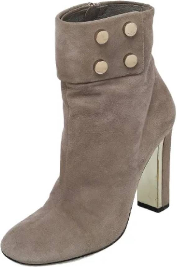 Gucci Vintage Pre-owned Suede boots Gray Dames