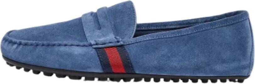 Gucci Vintage Pre-owned Suede flats Blue Dames