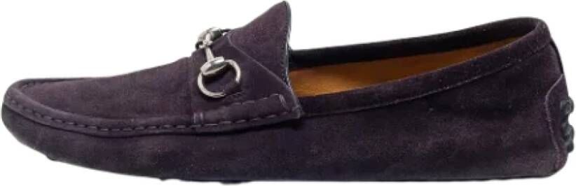 Gucci Vintage Pre-owned Suede flats Purple Dames