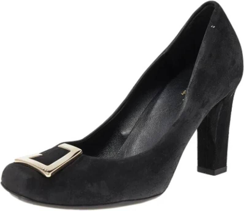 Gucci Vintage Pre-owned Suede heels Black Dames