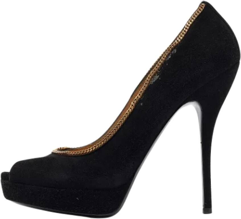 Gucci Vintage Pre-owned Suede heels Black Dames