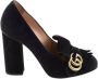Gucci Vintage Pre-owned Suede heels Black Dames - Thumbnail 1