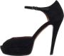Gucci Vintage Pre-owned Suede sandals Black Dames - Thumbnail 1